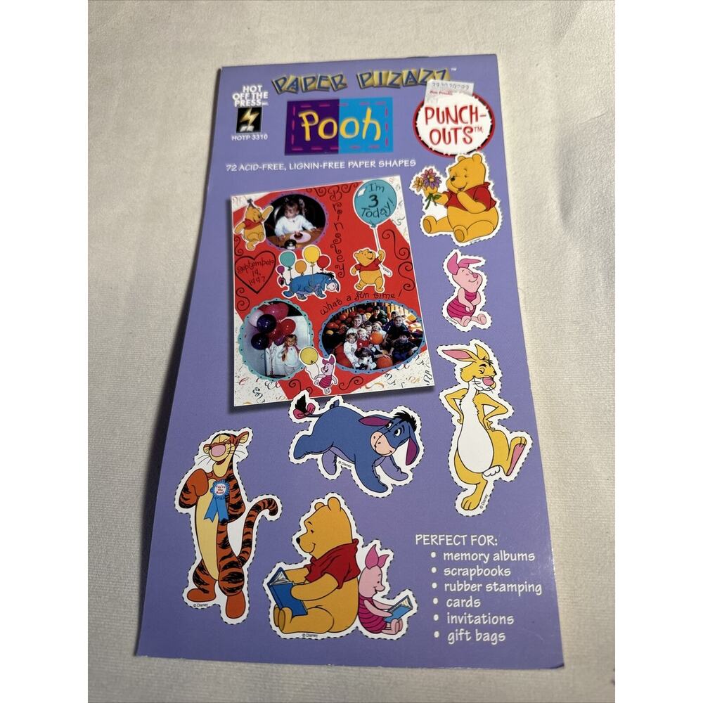Paper Pizazz Disney Winnie the Pooh Punch Outs NEW